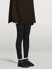 Shearling-Lined Leather Boots