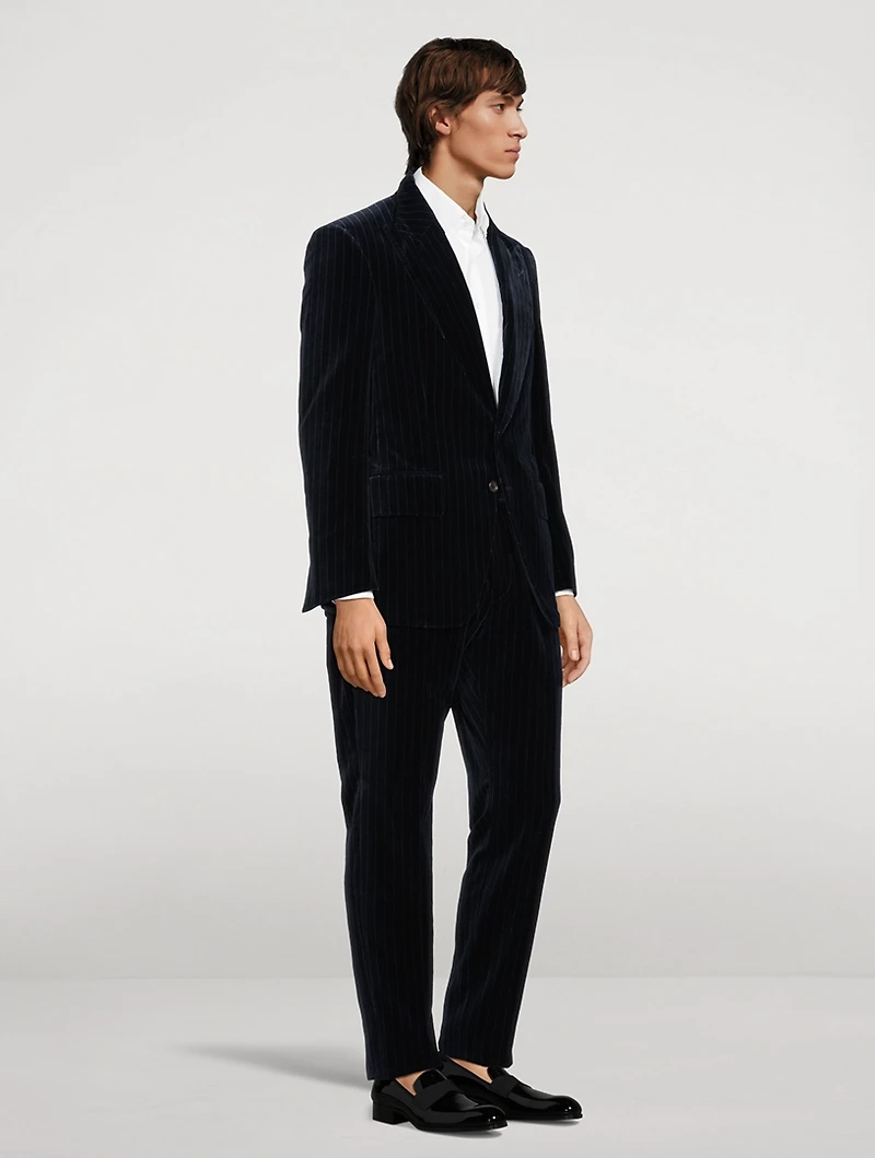 Atticus Pinstripe Velvet Two-Piece Suit
