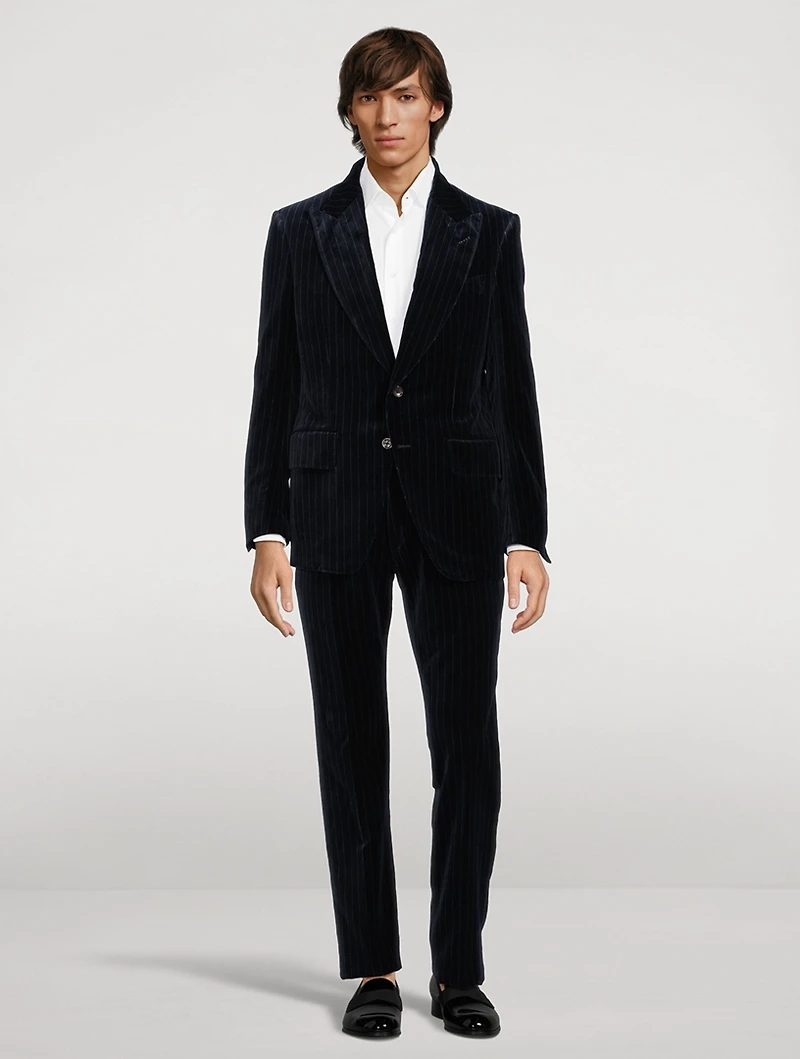 Atticus Pinstripe Velvet Two-Piece Suit