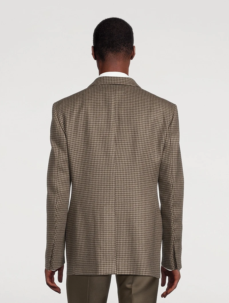 Atticus Wool And Mohair Jacket In Houndstooth Print