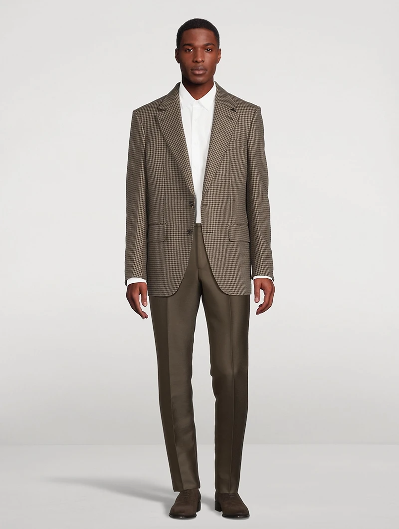 Atticus Wool And Mohair Jacket In Houndstooth Print