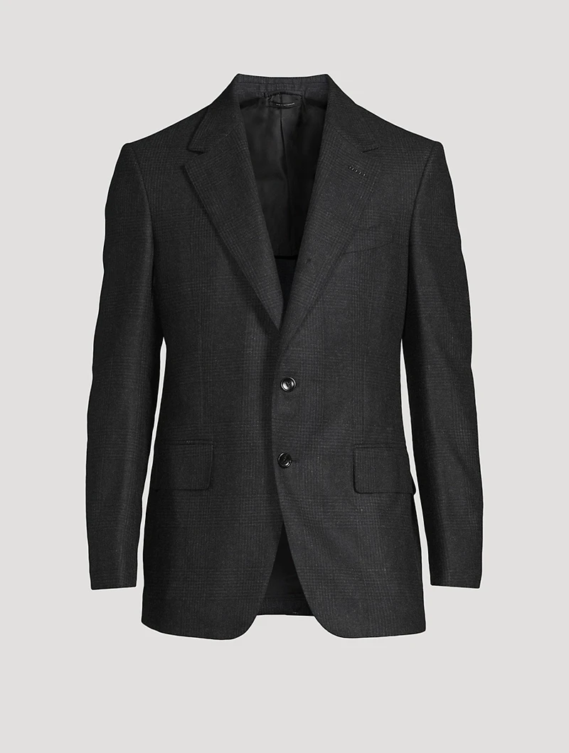 Shelton Wool And Cashmere Jacket Prince Of Wales Print