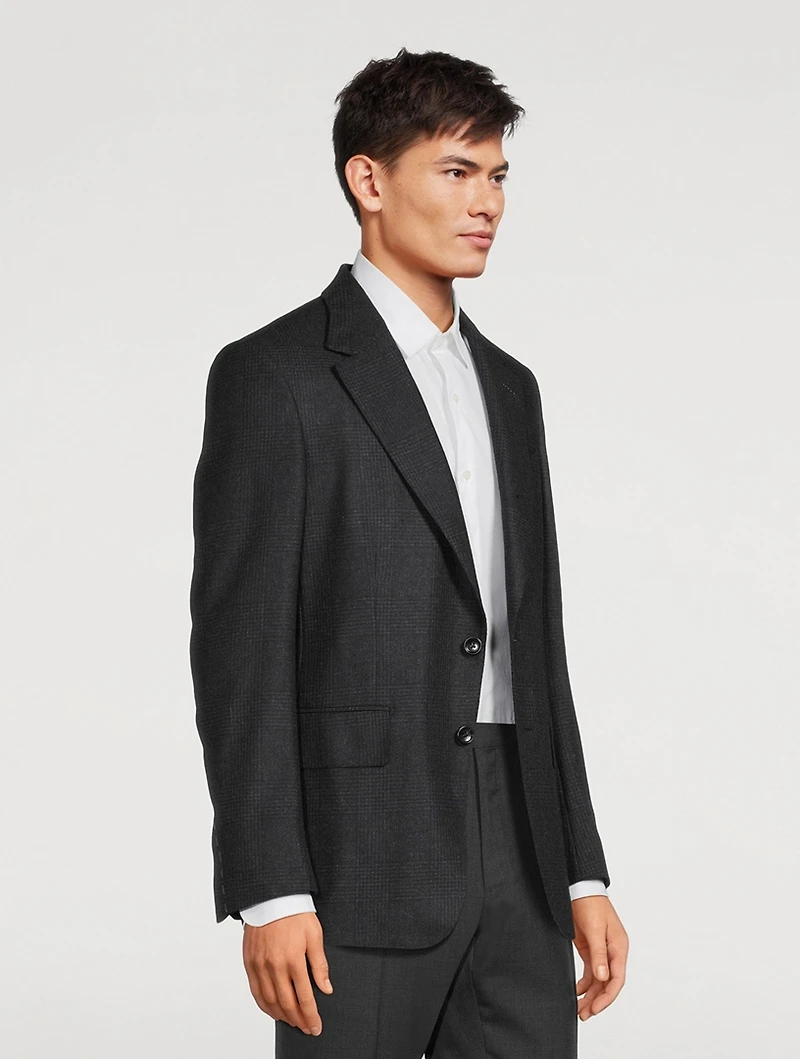 Shelton Wool And Cashmere Jacket Prince Of Wales Print