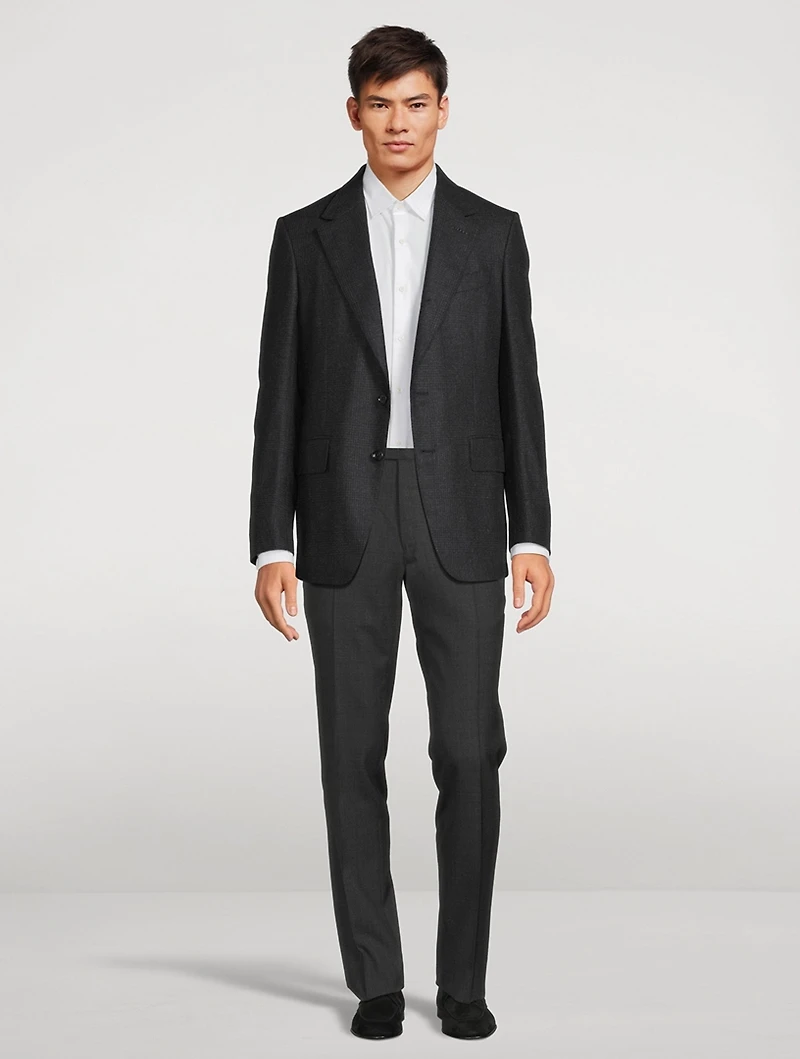 Shelton Wool And Cashmere Jacket Prince Of Wales Print