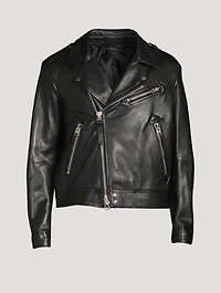 Smooth Grain Leather Biker Jacket