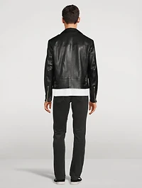 Smooth Grain Leather Biker Jacket