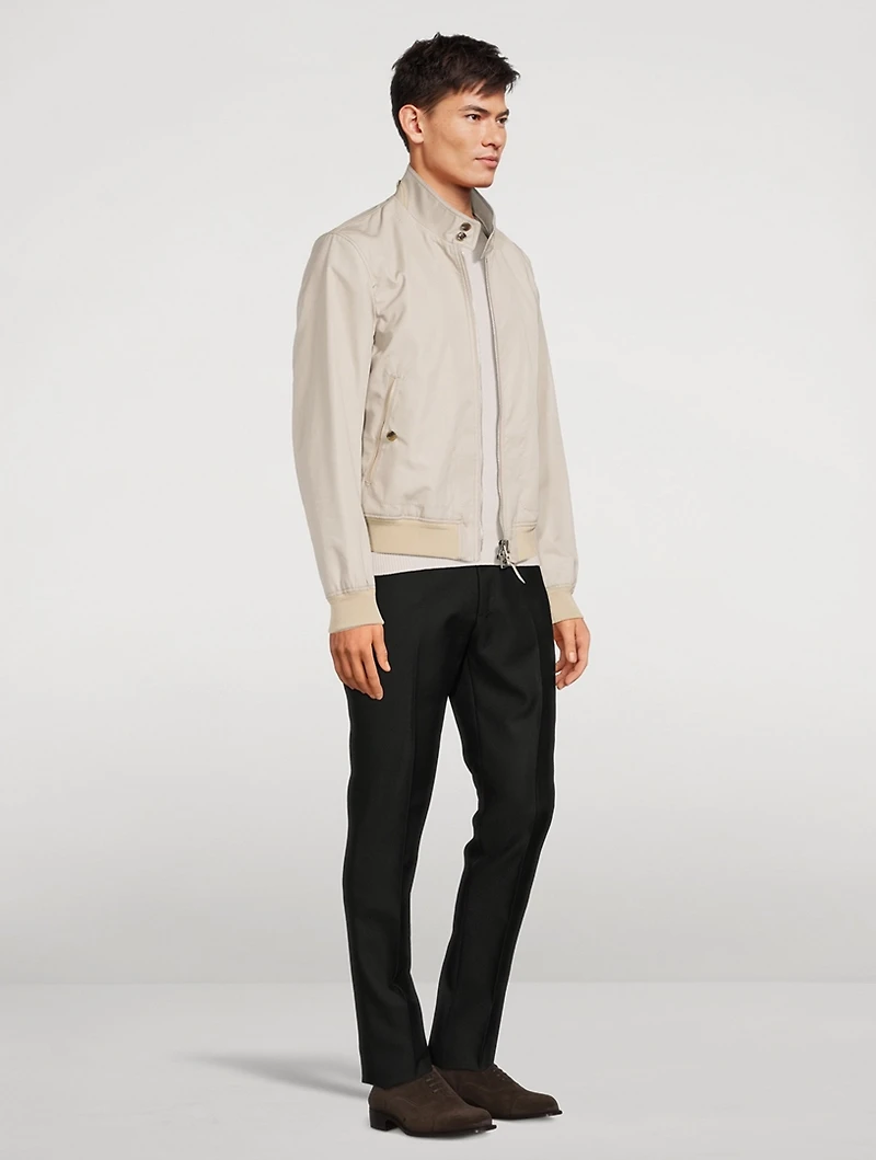 Harrington Cotton Silk Poplin Jacket