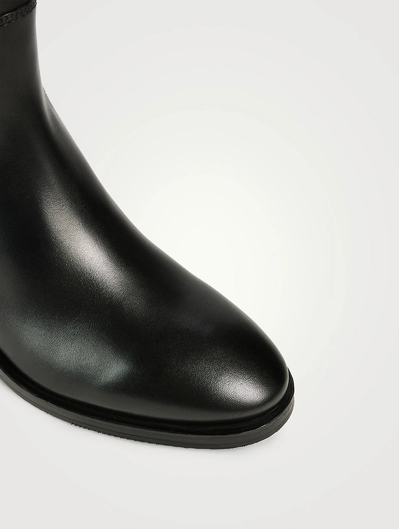 Fleeces Leather Mid-Calf Boots