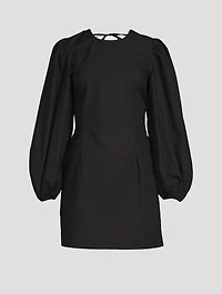 Open-Back Poplin Mini Dress
