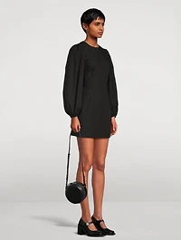 Open-Back Poplin Mini Dress