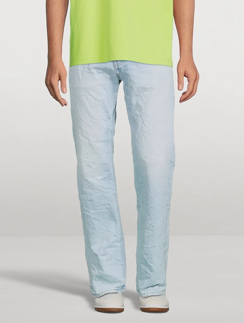 Cotton Straight-Leg Jeans