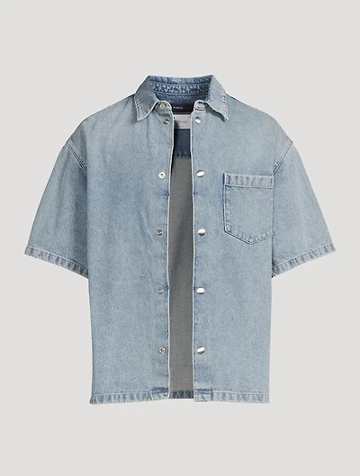 Cotton Short-Sleeve Denim Jacket