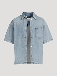 Cotton Short-Sleeve Denim Jacket