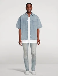 Cotton Short-Sleeve Denim Jacket