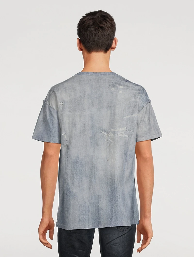 Worn Light Denim T-Shirt