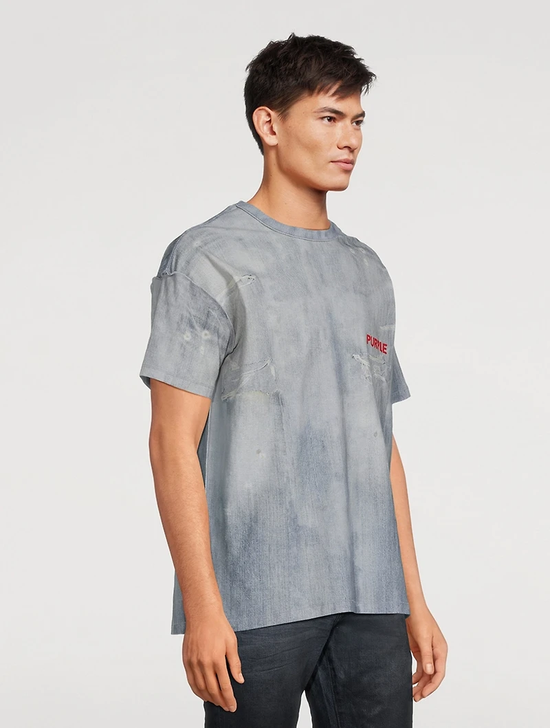 Worn Light Denim T-Shirt