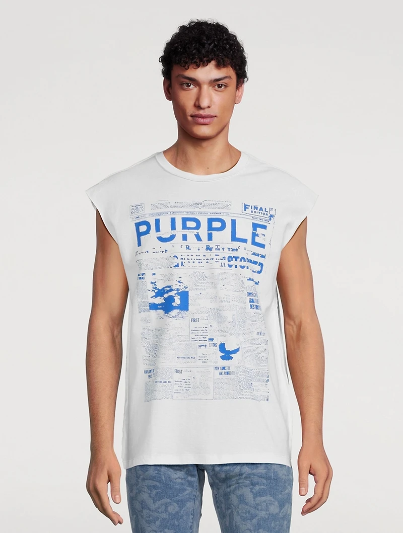 Newsprint Tank Top