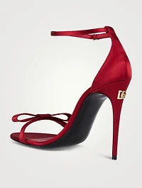 Keira Bow-Trimmed Satin Sandals