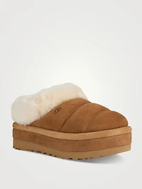 Tazzlita Suede And Sheepskin Platform Slippers