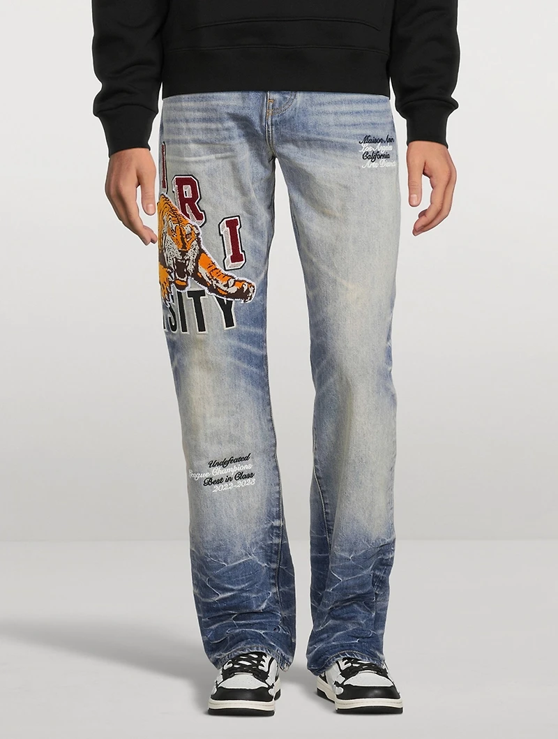 Varsity Tiger Straight-Leg Jeans