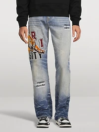 Varsity Tiger Straight-Leg Jeans