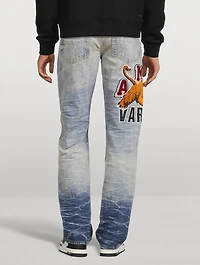 Varsity Tiger Straight-Leg Jeans