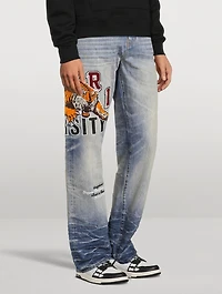 Varsity Tiger Straight-Leg Jeans
