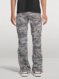 M65 Camo Cargo Kick Flare Jeans