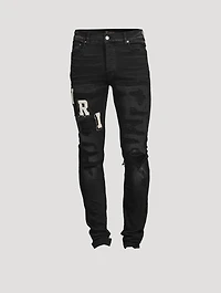 Varsity Applique Skinny Jeans