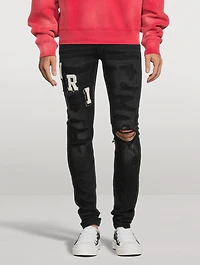 Varsity Applique Skinny Jeans