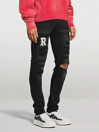 Varsity Applique Skinny Jeans