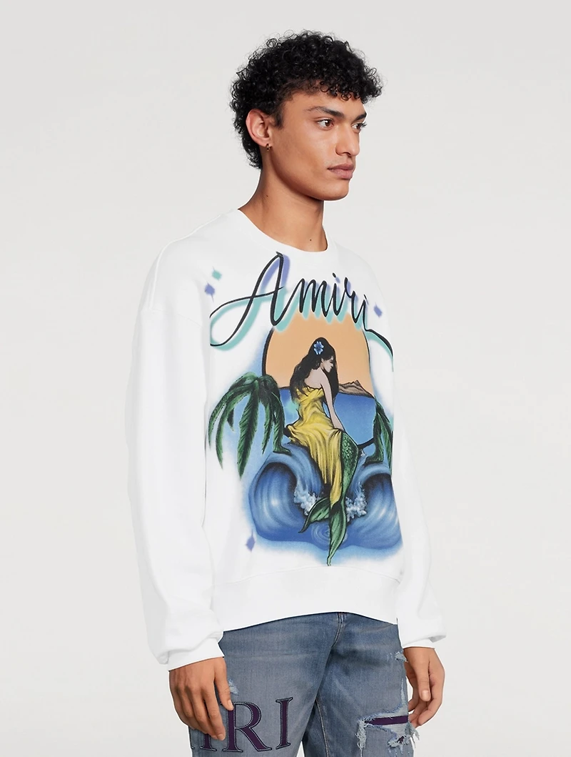 Amiri Mermaid Crewneck Sweatshirt