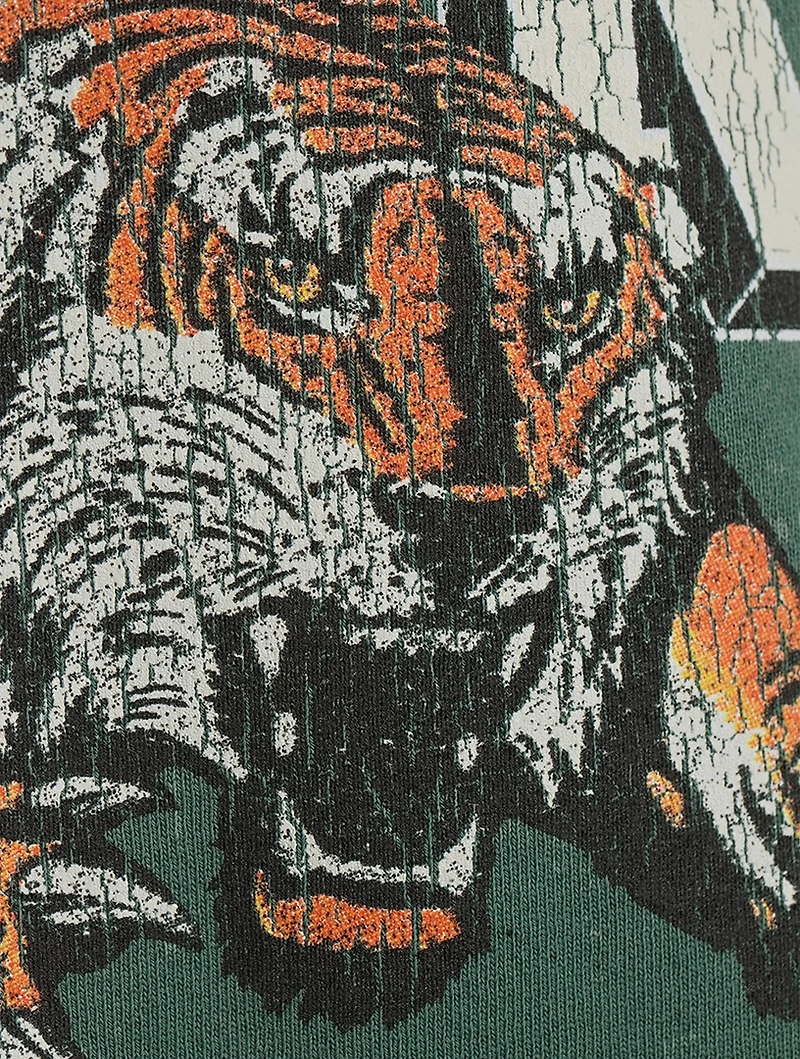 Tiger Crewneck Short-Sleeve Sweatshirt
