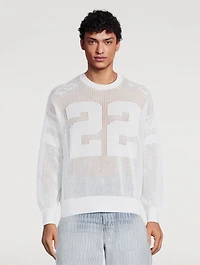 Tiger Mesh Graphic Crewneck Sweatshirt
