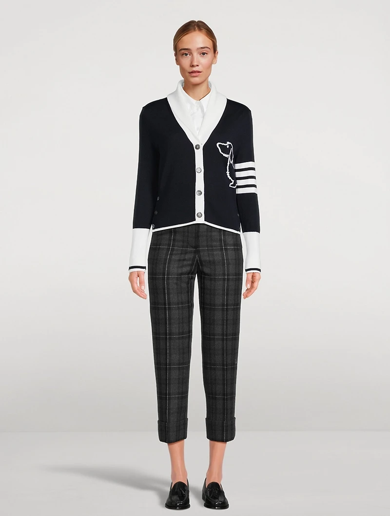 Hector Intarsia Wool Cardigan