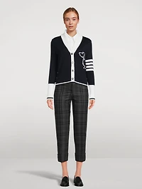 Hector Intarsia Wool Cardigan