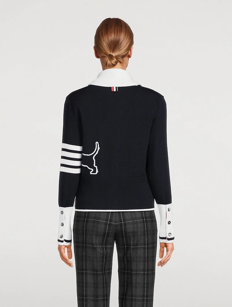 Hector Intarsia Wool Cardigan