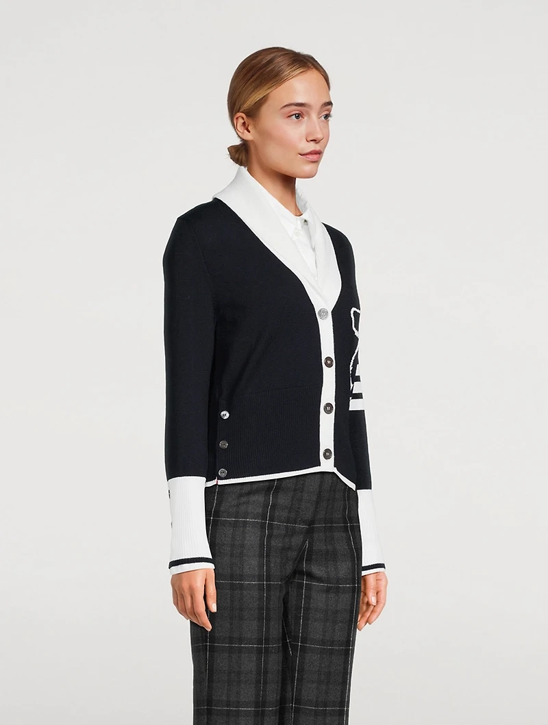 Hector Intarsia Wool Cardigan