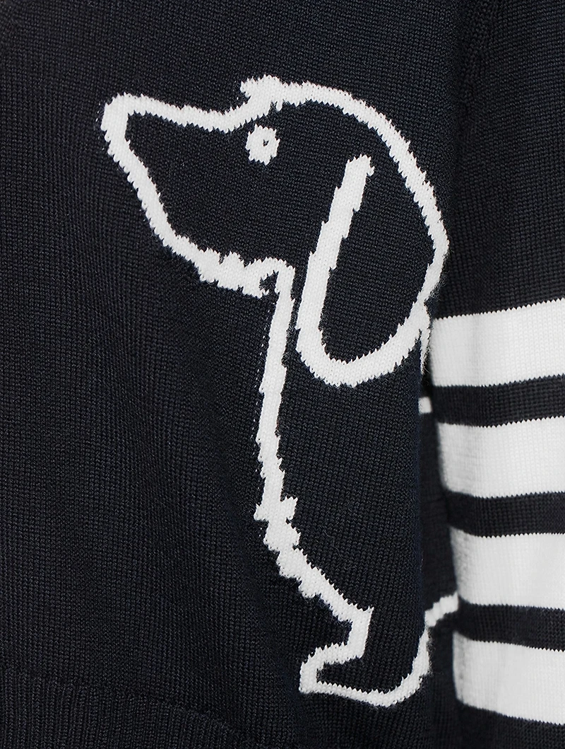 Hector Intarsia Wool Cardigan