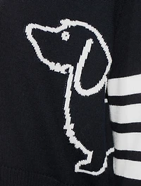 Hector Intarsia Wool Cardigan