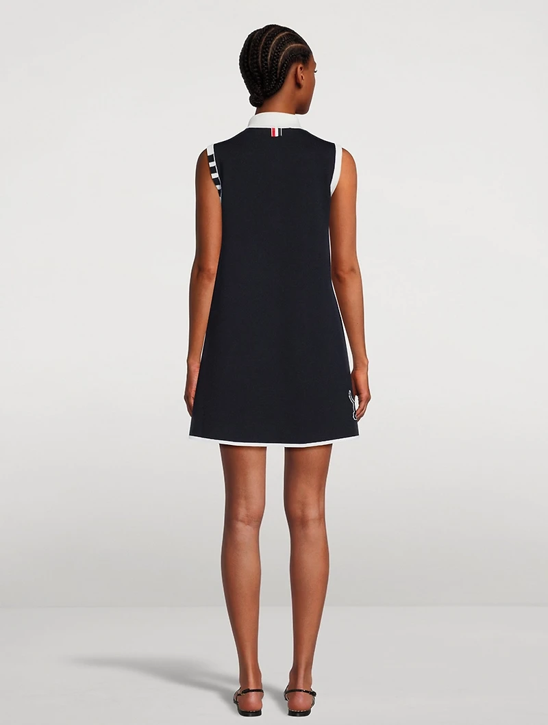 Wool-Blend Sleeve Mini Dress