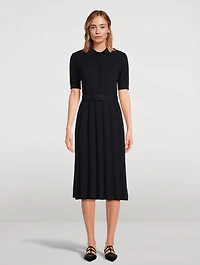 Boiled Merino Polo Midi Dress