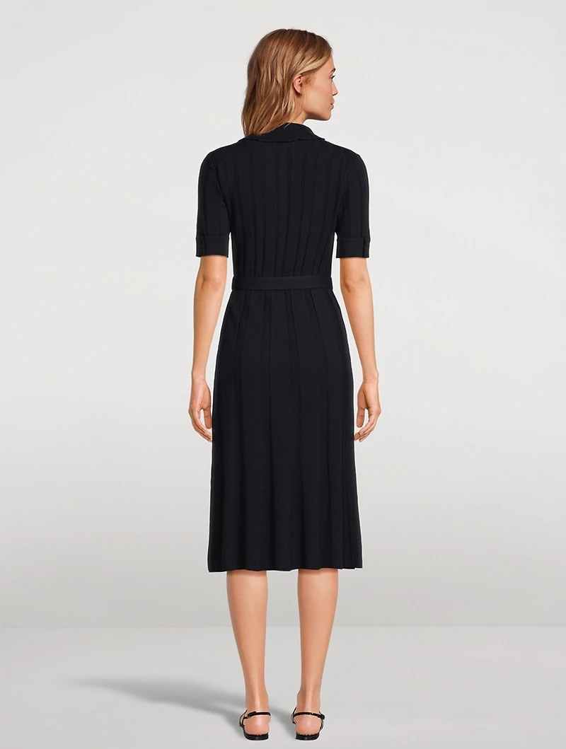 Boiled Merino Polo Midi Dress