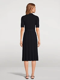 Boiled Merino Polo Midi Dress