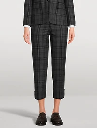 Wool And Cashmere Flannel Trousers Check Print
