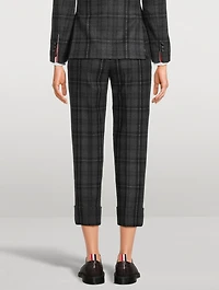 Wool And Cashmere Flannel Trousers Check Print
