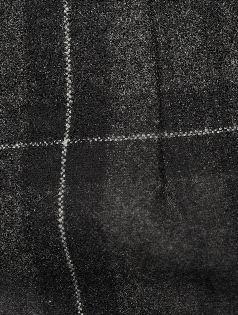 Wool And Cashmere Flannel Trousers Check Print