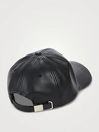 Cia Faux Leather Baseball Cap