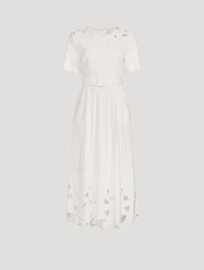 Jilly Linen-Blend Belted Midi Dress