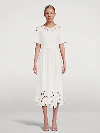 Jilly Linen-Blend Belted Midi Dress